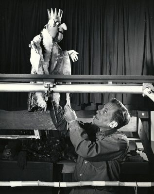 baird with rod puppet